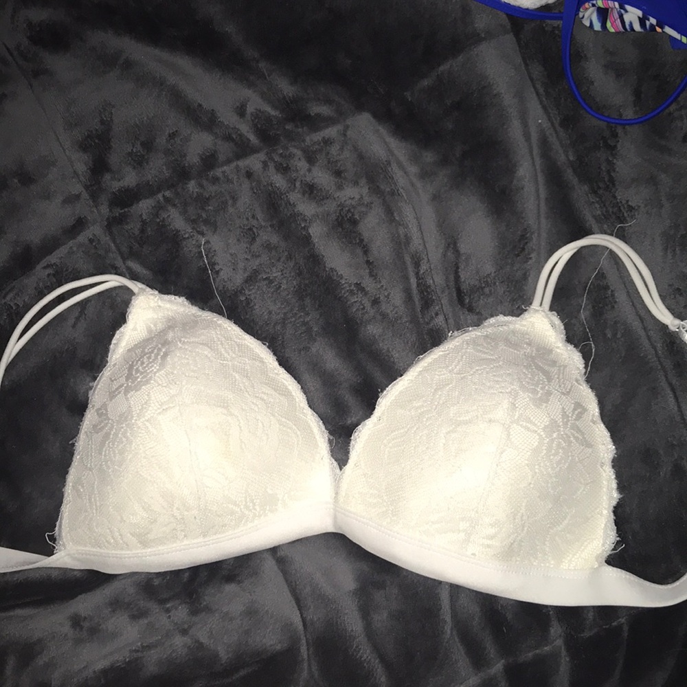 White lace bralette. Worn once or twice